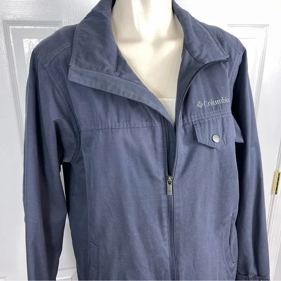 SOLD 🌟COLUMBIA Canvas zip up jacket Men’s blue Venture Creek Jacket lightM - Picture 9 of 12